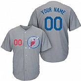 Dodgers Gray Customized Cool Base New Design Jersey,baseball caps,new era cap wholesale,wholesale hats